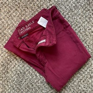 AEO Super Stretch Red Jeggings ❤️‍🔥